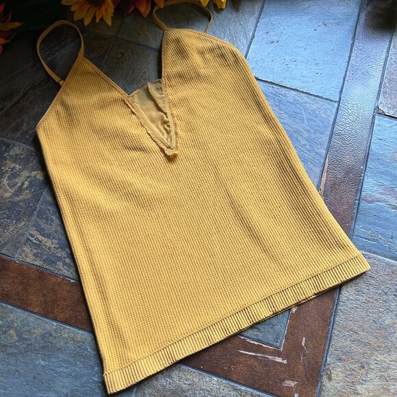 Free People “Intimately” Camisole Top in Gold/Mustard - Picture 6 of 9